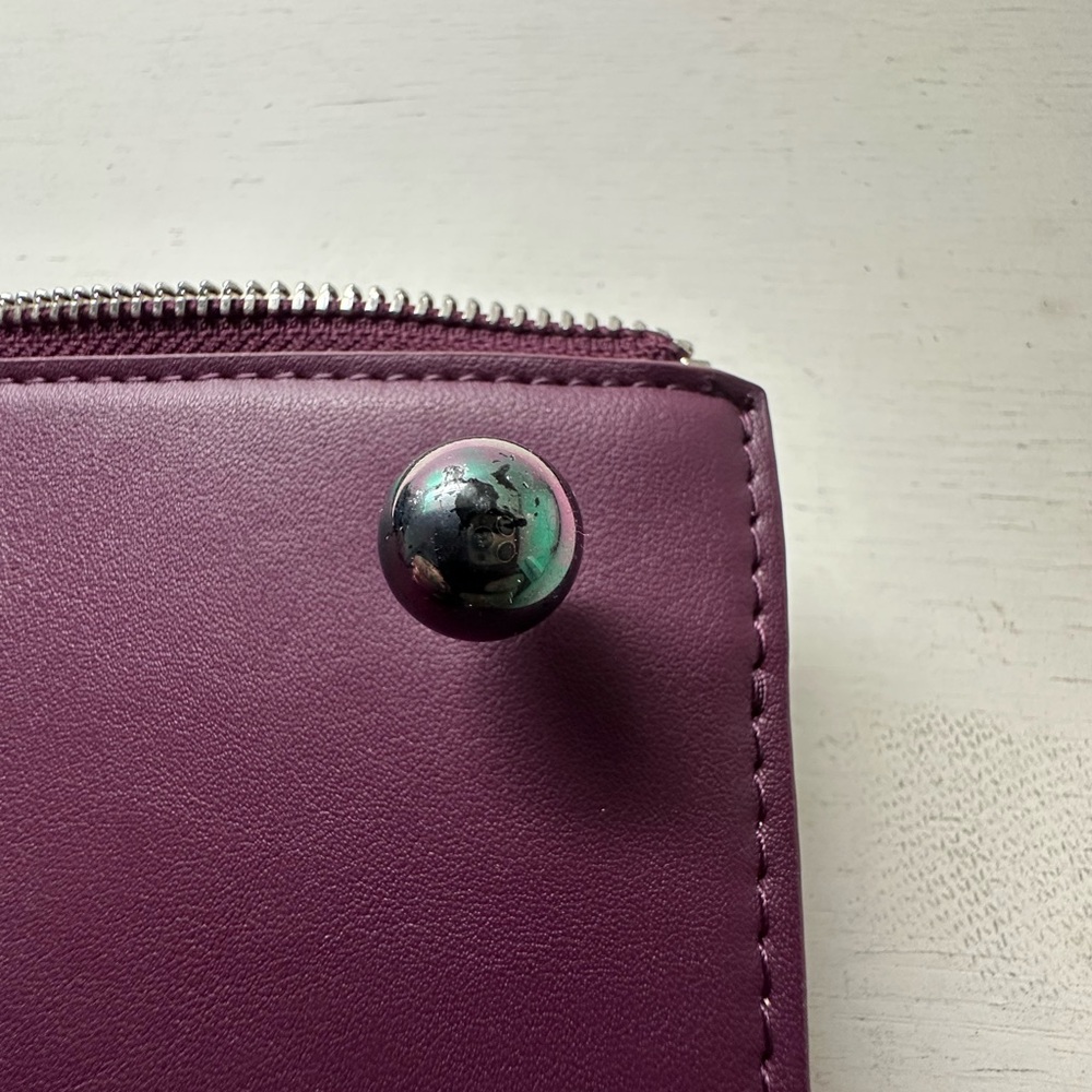 White House Black Market Real Suede Faux Leather Clutch Bright Purple BNWT - Picture 8 of 10